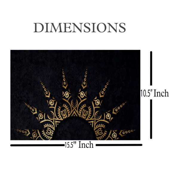 black With a Gold intricate design Sticker Decal for 13.3 14.1 15.6 inch HP Dell Lenovo - Image 3