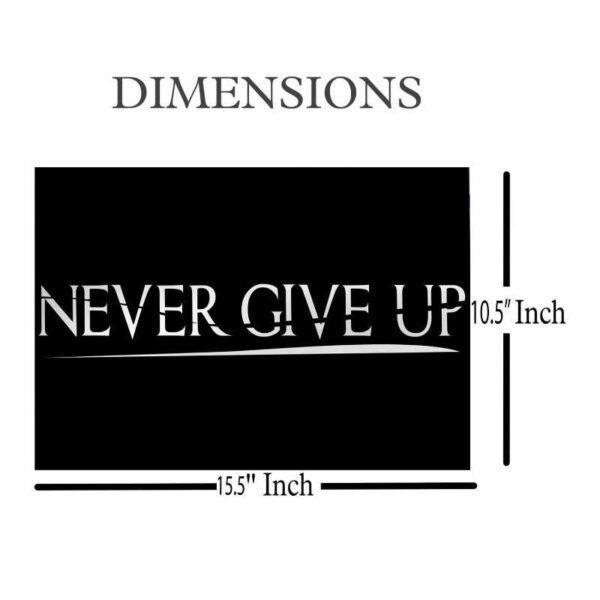 Never Give Up with Black & White Vinyl Laptop Skin/Sticker/Decal for All 13-13.3 Inch Models Bubble Free Laminated HD Quality Compatible with 13" to13.3 Laptop - Image 3