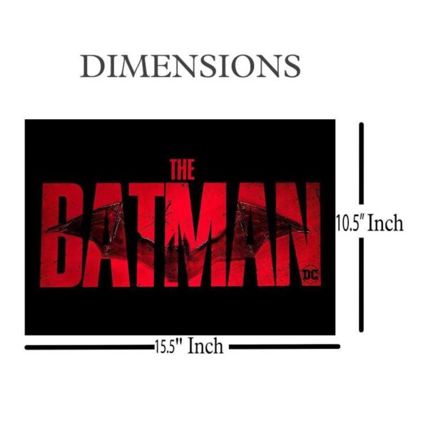 The Batman in Bold Red & black Comic Laptop Skin - Image 3