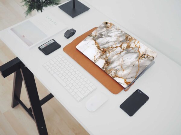 Marble Look Top+Wrist Pad Vinyl Laptop Skin/Sticker/Cover for Laptop - Image 2