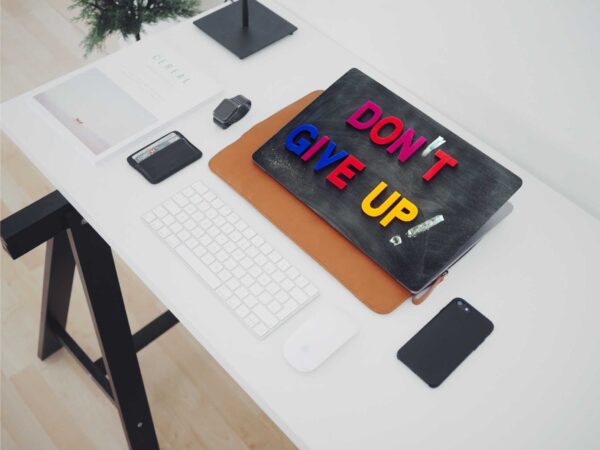 Don't Give Up Motivation Top+Wrist Pad Vinyl Laptop Skin/Sticker/Cover for 17 to 17.3 Inches Laptops - Image 3