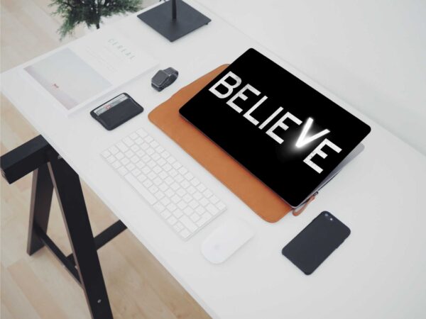 Believe Laptop Skins Sticker for Laptops Upto 15.5 Inch - Image 2