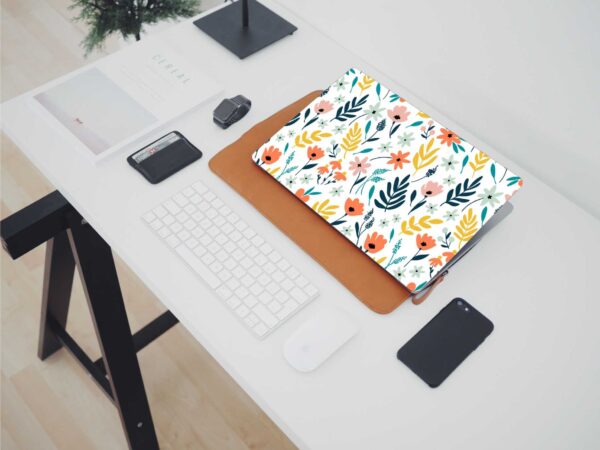 Flower Pattern laptop sticker Laptops Upto 15.5 Inch - Image 2