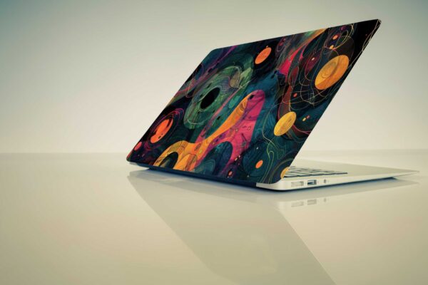 Laptop Skin Stickers for All Laptop Multicolour Marble Texture Size L X H 16 X 11 Inch