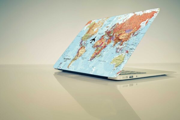 World Map Multicolor Theme Design for 15.6 Inch Laptop Skin