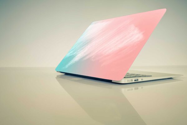 Gradient Toughshell Hardcase Cover for Laptop Stickers for All Laptop Multicolour  Size L X H 16 X 11 Inch