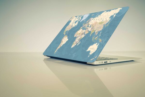 Map Laptop Skin Sticker 17 to 17.3 Inches