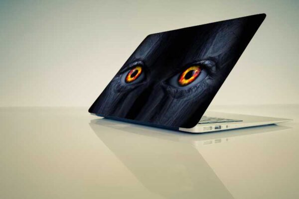 Orange Eyes  Laptop Skin Sticker Decal for 13.3 14.1 15.6 inch HP Dell Lenovo