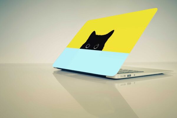 Kitty black cat Laptop Skin Vinyl Sticker Decal, 12 13 13.3 14 15 15.4 15.6 inch Laptop Skin Sticker Cover Art Decal Protector Fits All Laptops