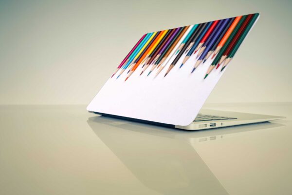 Pencil Theme Laptop Skin Sticker, Fit for All Models (10 inch to 15.6 inches)