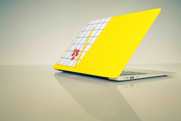 Yellow Laptop Skin Stickers "13 inch"