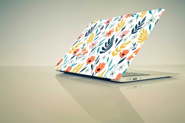 Flower Pattern laptop sticker Laptops Upto 15.5 Inch