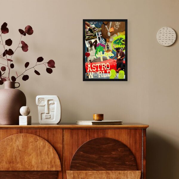 Travis Scott Astroworld Wall Poster Frames | Aesthetic A4 Poster Frames For Home, Living Room, Bedroom and Office | Wall Frames Artworks | Hanging Theme Posters - Image 3